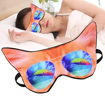 

Home Travel Cartoon Soft Funny Relax Portable Cute Eyeshade Sleeping Eye Patch Blindfold 3D Animal Printing Covers