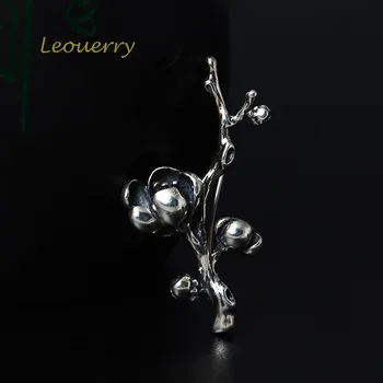 

Leouerry 925 Sterling Silver Magnolia Shirt Collar Pins and Brooches for Women Vintage Style Ladies Brooch Silver 925 Jewelry