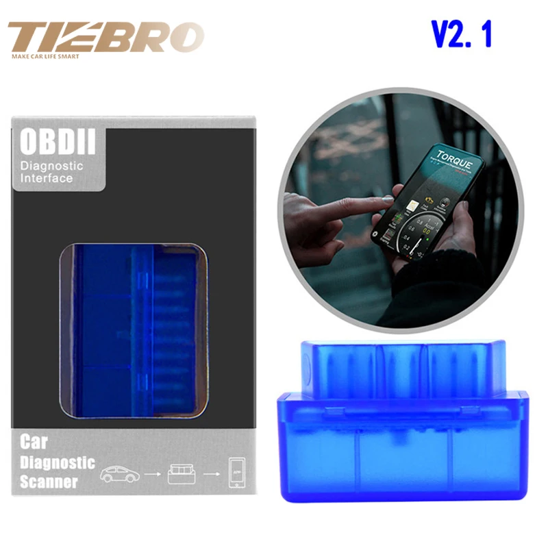 Мини ELM 327 V2.1 Bluetooth OBD 2 сканер для Android автомобильный считыватель кодов