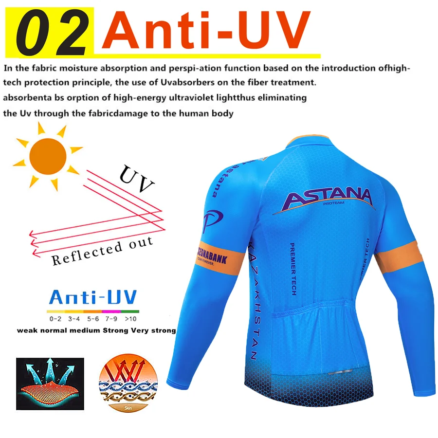 Флуоресцентный зеленый Астана Ropa Ciclismo Invierno Зимние Велоспорт Джерси Термальность флисовый пуловер с длинным рукавом и Велосипедная форма набор одежда для велоспорта