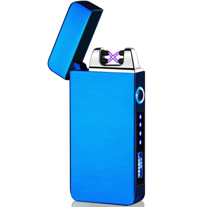 Электронная Зажигалка USB металлическая перезаряжаемая ветрозащитная беспламенная электрическая зажигалка плазменная зажигалка аксессуары для сигар