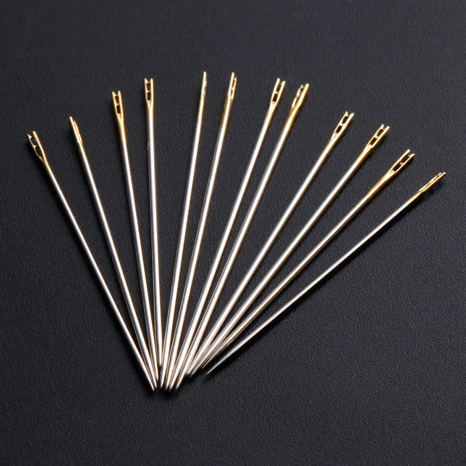 12pcs 48/12 шт. разных Self Threading нитки швейные иглы домашняя Бытовая Вышивка крестом иглы для рукоделия вышивка инструмент - Цвет: 12pcs
