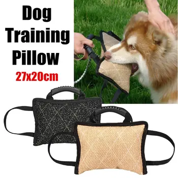 

2 Colors Pet Dog Chewing Training Pillow 27x20cm Reusable Burlap Bite Tugs Sleeve Toy Puppy Dog Training Supplies Accessories