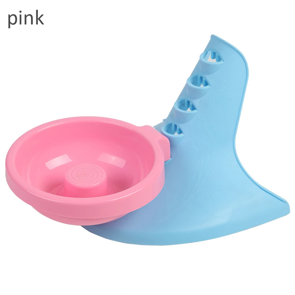 pink Регулируемая миска для кошек, миска для собак с защитой от дросселя, дизайн для укладки шейного отдела позвоночника, миска для еды, миска для воды для кошек, кормушки для собак - Цвет: pink