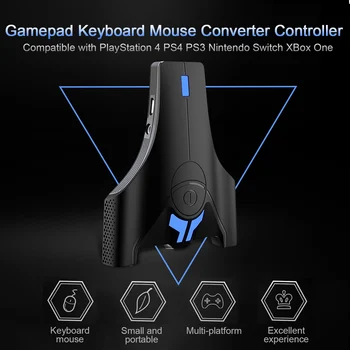 

Vococal Gamepad Keyboard Mouse Converter Controller Adapter with 3.5mm Audio Jack for PlayStation 4 PS4 Nintendo Switch XBox One