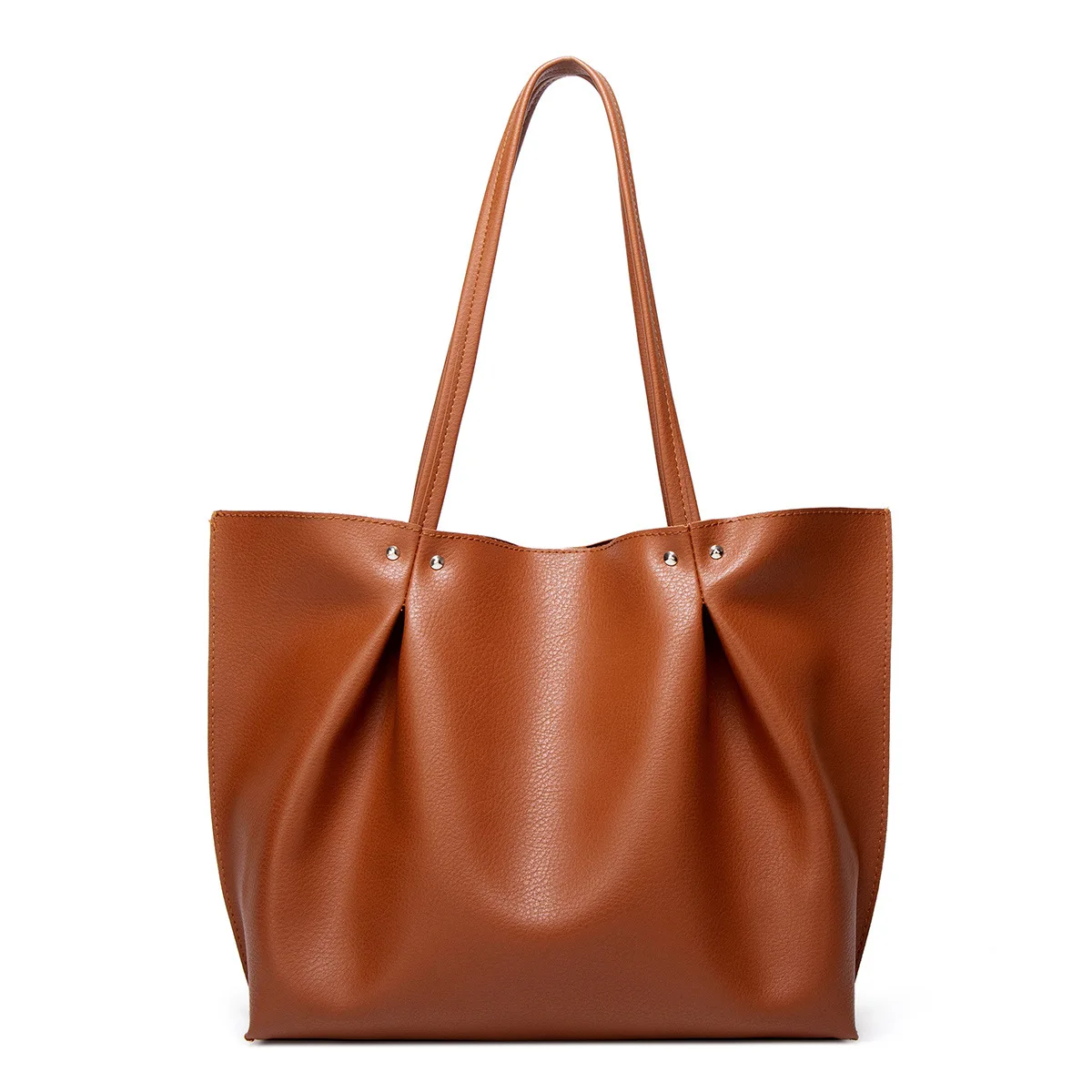 

Fashion PU Leather Shoulder Bags For Women 2020 Soft Handbags Lady Simple Travel Hand Bag High Capacity Tote Solid Color