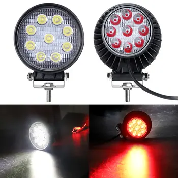 

4 Inch Double Sided LED Work Light Round 45W white and red warning light flood work lamp12V 24V Fog lights For 4X4 Offroad