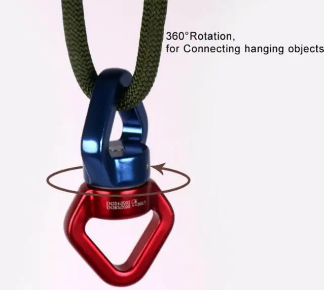 10 шт. вращающийся карабин поворотный 30KN 360 дерево шины Йога Arial танец Спиннер