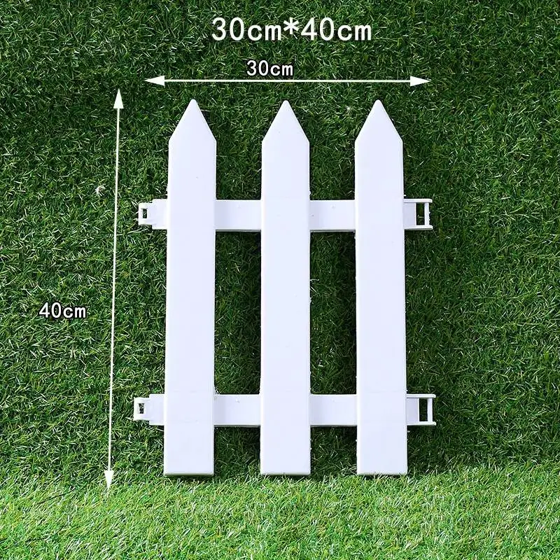Пластиковый забор для сада, легко собрать белые пластиковые Забор, декоративный забор для рождественской елки, реквизит для ландшафтного дизайна, украшения