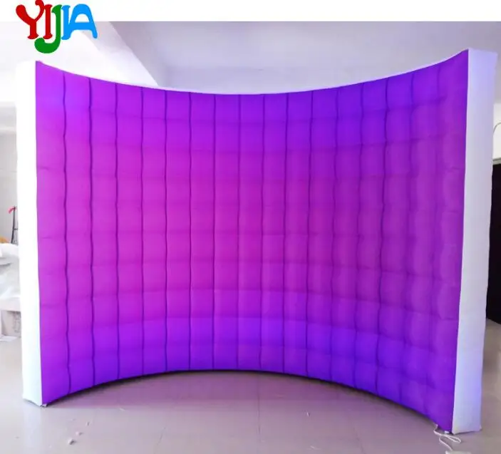 Purple with White Разноцветный светодиодный фон для свадебной фотобанк, 10 футов, надувная стена, светодиодный фон с полосками - Цвет: Purple with White
