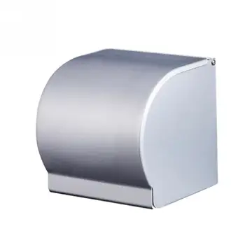 

Bathroom Rack Dustproof Accessories Home Space Aluminum Easy Install Tissue Boxes Waterproof Hotel Modern Toilet Paper Holder