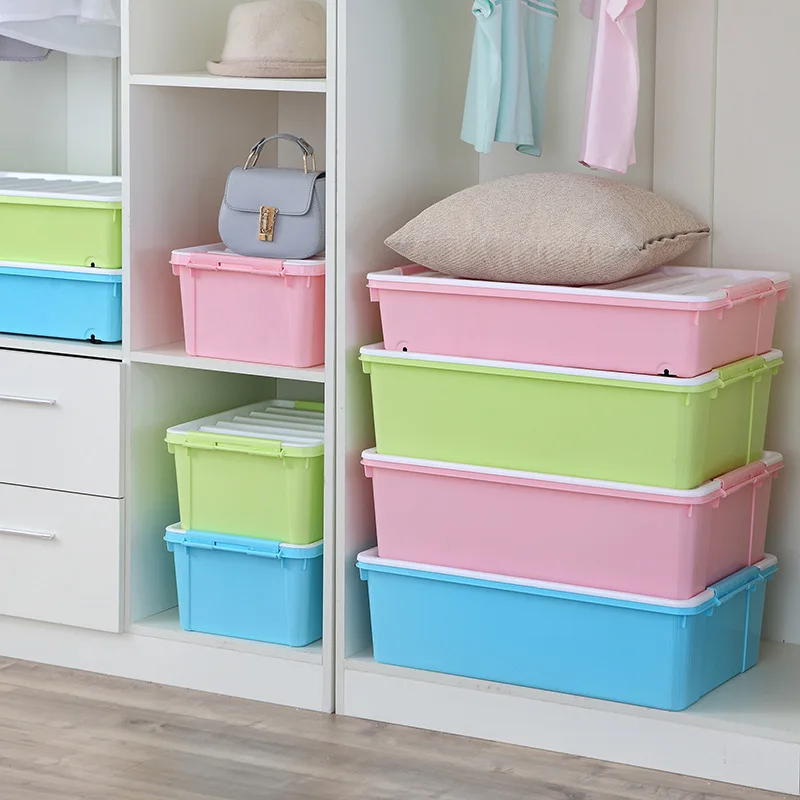 

Supply New Style With Roller Bed Storage Box | Clothes Finishing Box | Toy Glove Compartment | Plastic Storage Box 30L