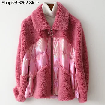 

Sell Off No Supplement 2020 Winter Sheep Shearing Fur Lady Fill Down Composite Fur One Piece Coat