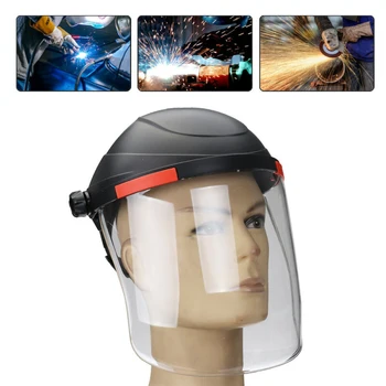 

1* Anti-UV Anti-shock Transparent Len Welding Helmet Face Guard Soldering Cover Large Transparent View Dimension For Observation