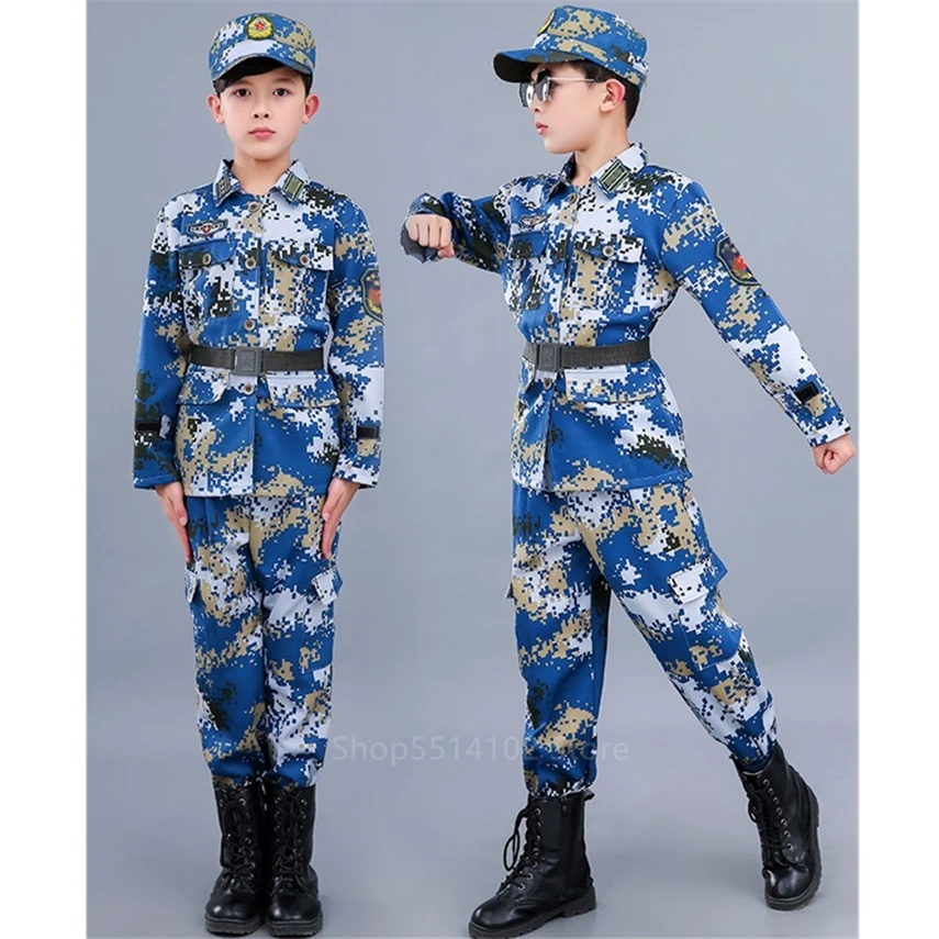 Детская Военная униформа, камуфляж, тактическая боевая подготовка, летние походные костюмы для мальчиков, спецназ, армейский костюм