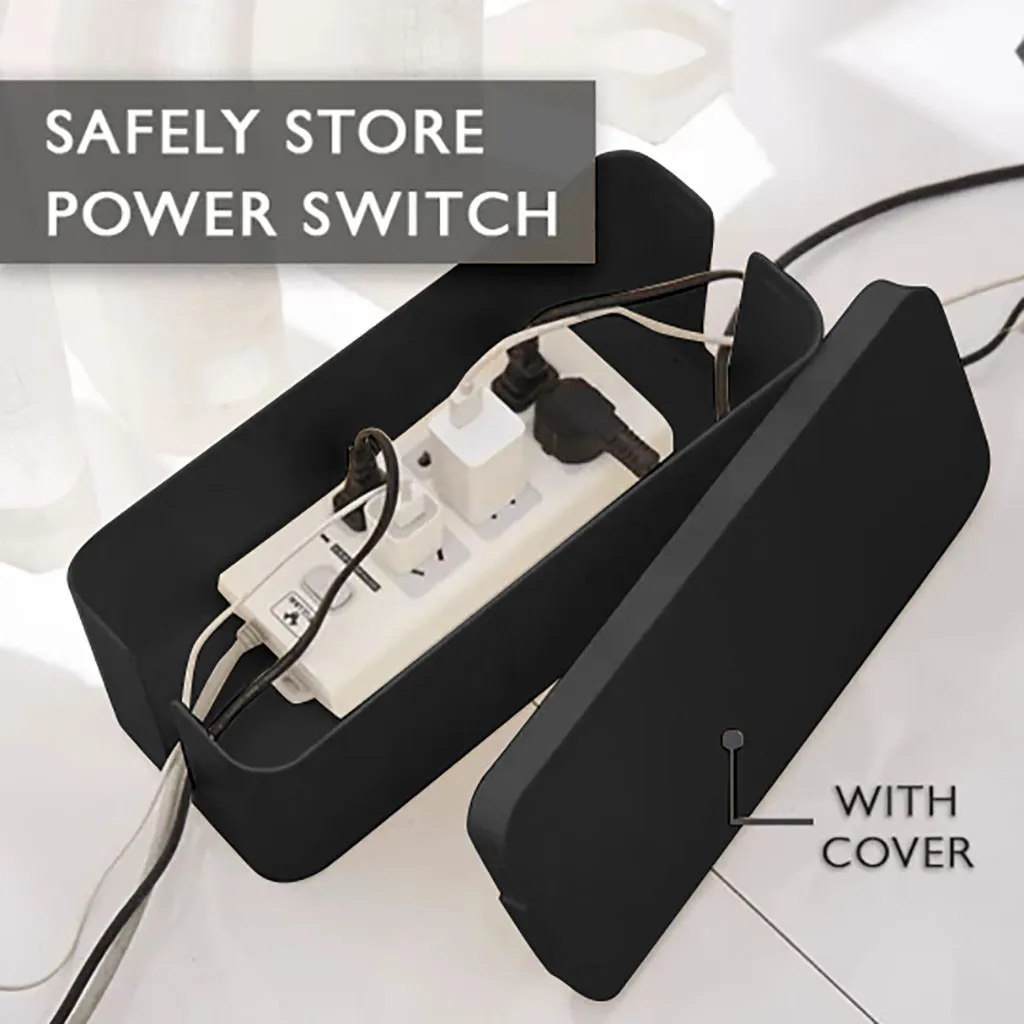 1 Pc Wire Storage Box Plastic Multifunction Anti-dust Fashion Household Supplies Case For Organizing Charger Socket Cables d2
