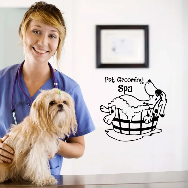 Переводная картинка для салона ухода за домашними животными стикеры плакаты