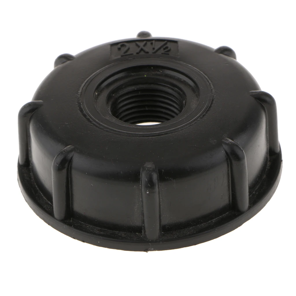 IBC Hose Water Tank Cap for 60mm Thick Thread Outlet for 1000 Liter Tons of Barrels Black New
