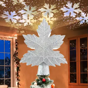 

HOT LED Projector Lamp Christmas Tree Top-hollow Star Design Christmas Gift For Lover Projector Lights Snowstorm Projector Lamps