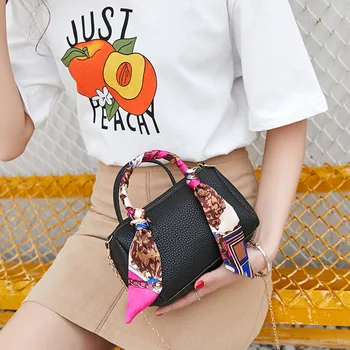

Women's Small Square Bag Single Shoulder Messenger Bags Luxury Handbags Women Bags Designer Simple Ribbon Bucket Bag