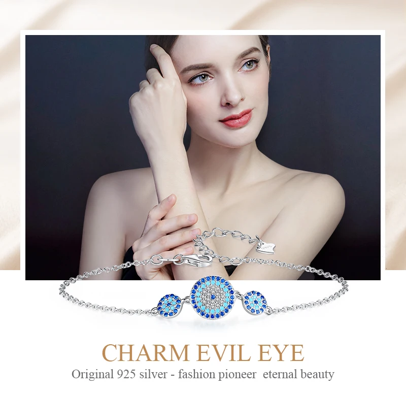 KALETINE женский браслет от сглаза из натуральной 925 пробы серебра ...