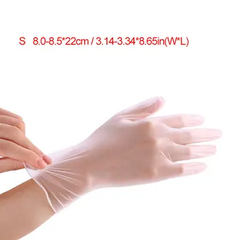 

100PCS/Set Food PVC Gloves Disposable Gloves Eco-Friendly Food Gloves Fruit Vegetable Gloves For Restaurant Kitchen BBQ