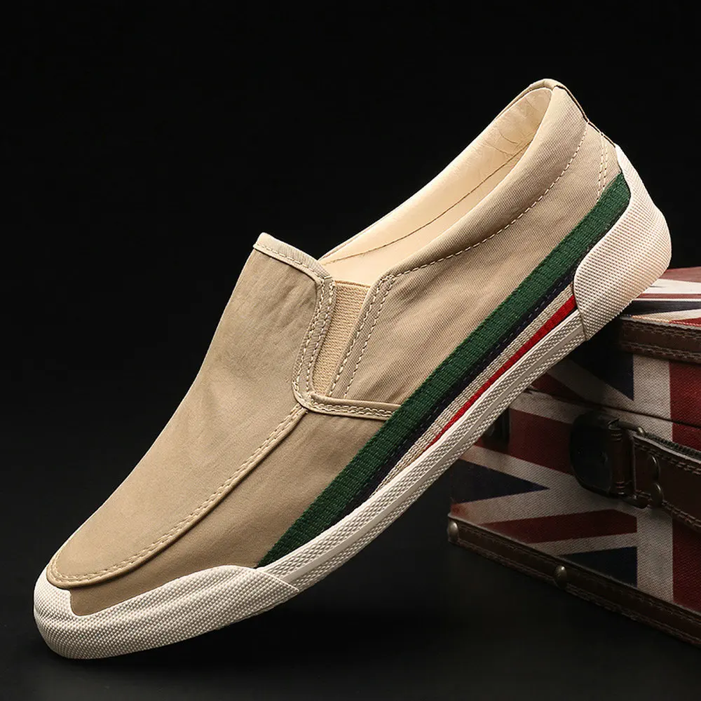 Brand New Men Leather Casual Canvas Shoes Soft Loafers Men Moccasins