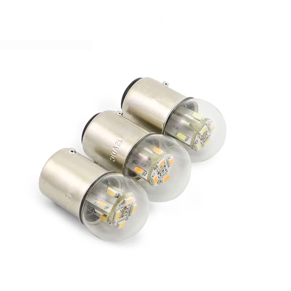 4pcs 6v Motorcycle Led Lights G18 R5w R10W 12v 24V 48V Auto Bulbs Equipment Indicator Smd 3014 chips Signal Lamp