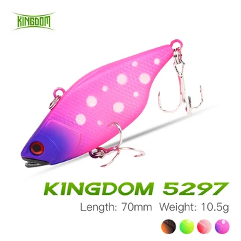 

Kingdom VIB Fishing Bait 70mm 10.5g Sinking Vibration Rattlin Fishing Wobblers Lead Lip Hard Crankbait For Pike Pesca Jerkbait