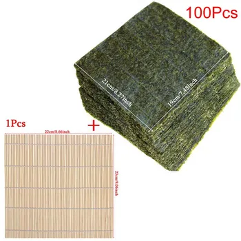 

50-100Pcs Set High Quality Sushi Nori Seaweed, Sushi Seaweed Snack, Green food seaweed nori sushi dried wholesale