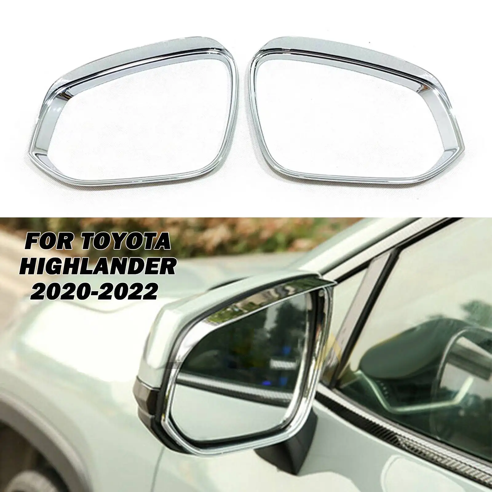 

Хромированная накладка на зеркало заднего вида для Toyota Highlander 2020-2022