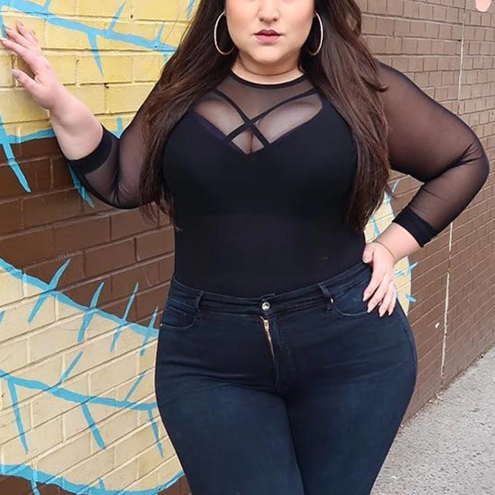 sheer shirt plus size
