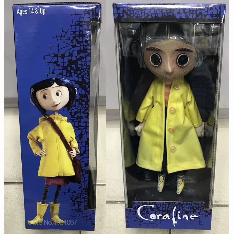 Coraline Doll Neca The Secret Door Yellow Raincoat Y La Puerta Secreta Action Figure Collection Toys Christmas Gift 25cm Action Figures Aliexpress