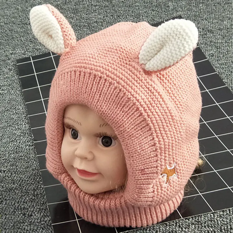 Детская зимняя шапка с ушками щенка из мультфильма вязаные шапки флисовые для