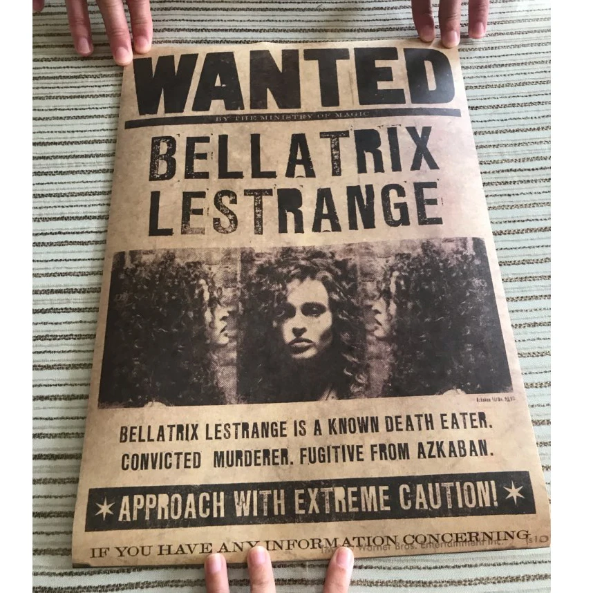 Винтажный цельный плакат Bellatrix Lestrange домашний декор декоративная настенная