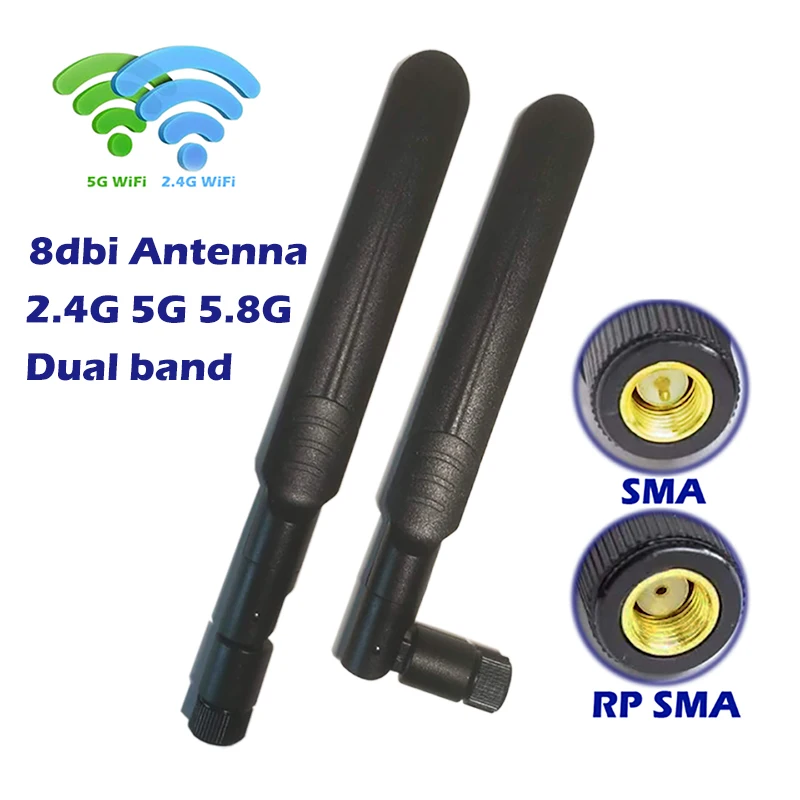Антенна WiFi 8dbi SMA или RP Коннектор 2 4 ГГц 5 8 двухдиапазонная антенна AP для дрона и