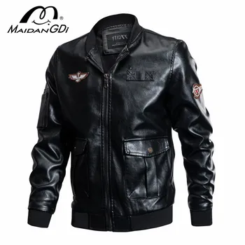 

Men's Jackets Tactical Leather Jacket Military Bomber Jacket Coats New 2020 Spring New Army Pilot Jacket Motorcycle Coats