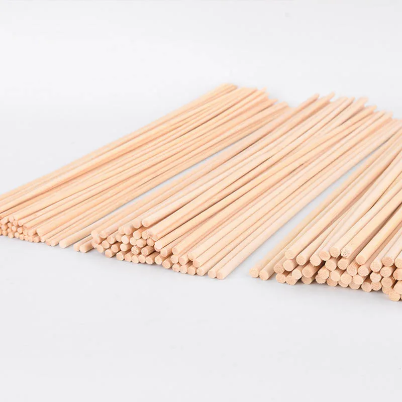 

50pcs Pine Round Wooden Rods Sticks Premium Durable Wooden Dowel for DIY Crafts Building Model Woodworking