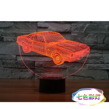 

Colorful Car 3D Led 7 Colors Changing Mood Lamp for Holiday Lamp 3d USB Lamp Night Light As Gift for kids friend