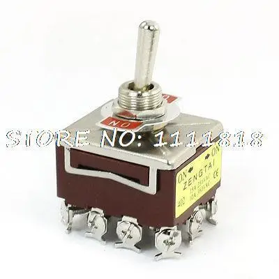 

10A/380VAC 15A/250VAC 12 Terminals 4P2T ON/ON 2 Way Toggle Switch KN402