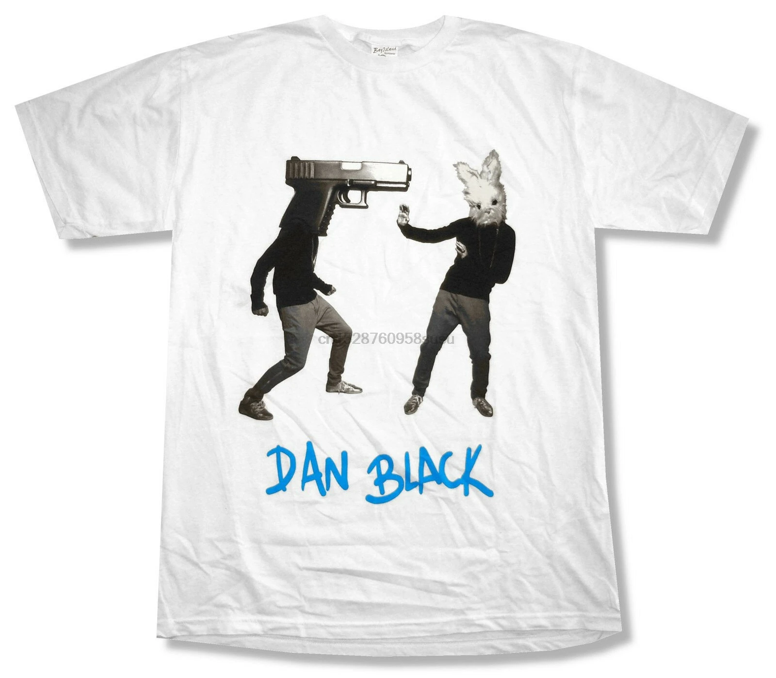 Dan Black Gun Head White T Shirt New Official Music Electronica |