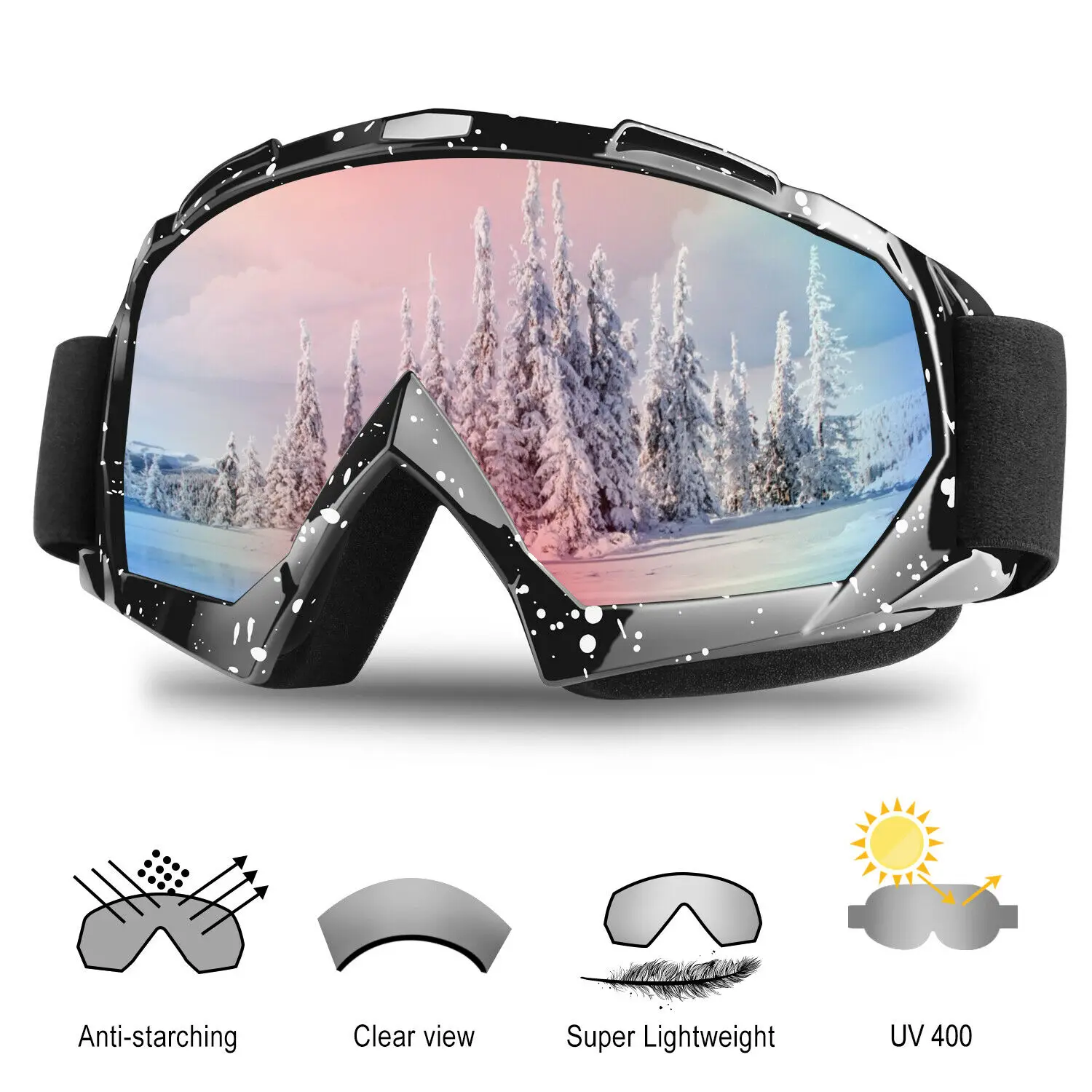 

Double Layers UV Eyewear Ski Goggles Men Women Anti-fog Skiing Winter Anti-Fog Snowboard Snow Skating Mask Ski Glasses D30