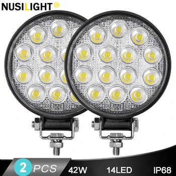 

2Pcs 12V Car Led Work Light Bar led bar Off-road 4x4 Fog Lamp For GMC Sierra 1500 Grill 2008 2017 2016 emblem ATV Accessories