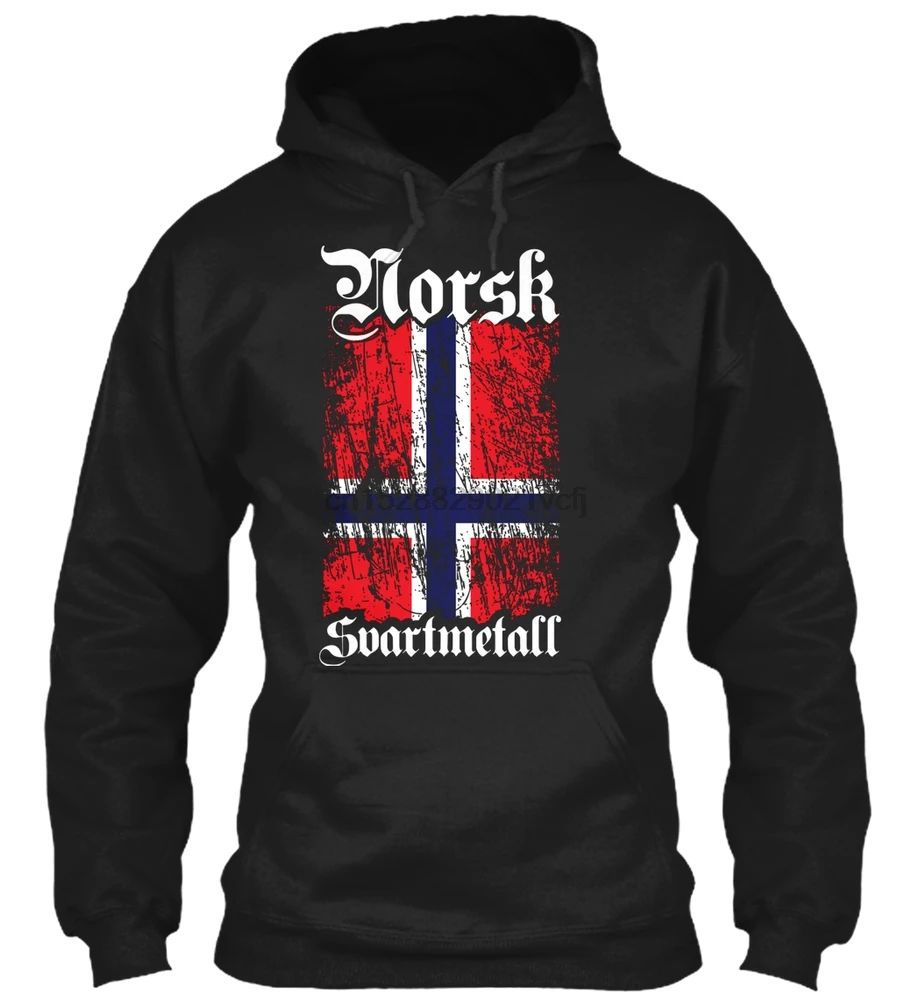 Мужская толстовка с длинным рукавом норвежская черная METAL-NORSK SVARTMETAL (1) женская