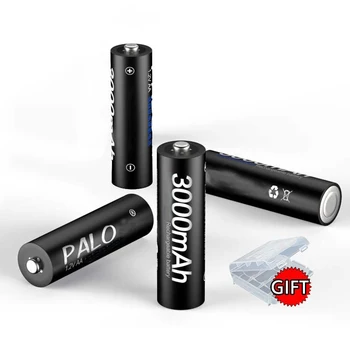 

4 Pcs 3000mAh AA Battery USB Rechargeable 1.2V Ni-MH Battery With Storage Box
