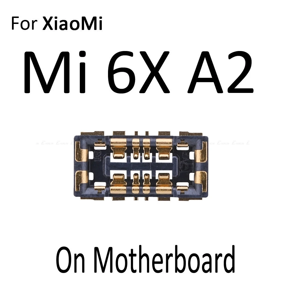5 шт. разъем для аккумулятора внутренний FPC Разъем Панель Клип для Xiaomi mi A1 A2 красный mi 5 Plus 6 6A Note 4 4X Pro 5 5A 7 Pro на материнской плате - Цвет: For Xiaomi Mi 6X A2