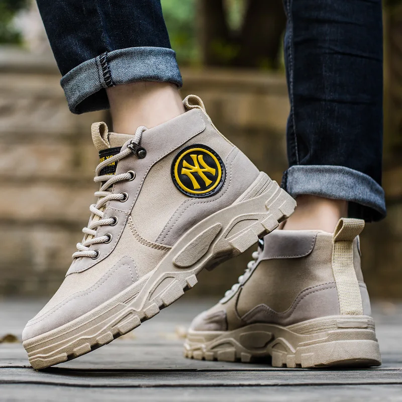 

2020 Autumn And Winter New Style Hight-top Martin Boots Casual Worker Boot Korean-style Trend England Men's Shoes