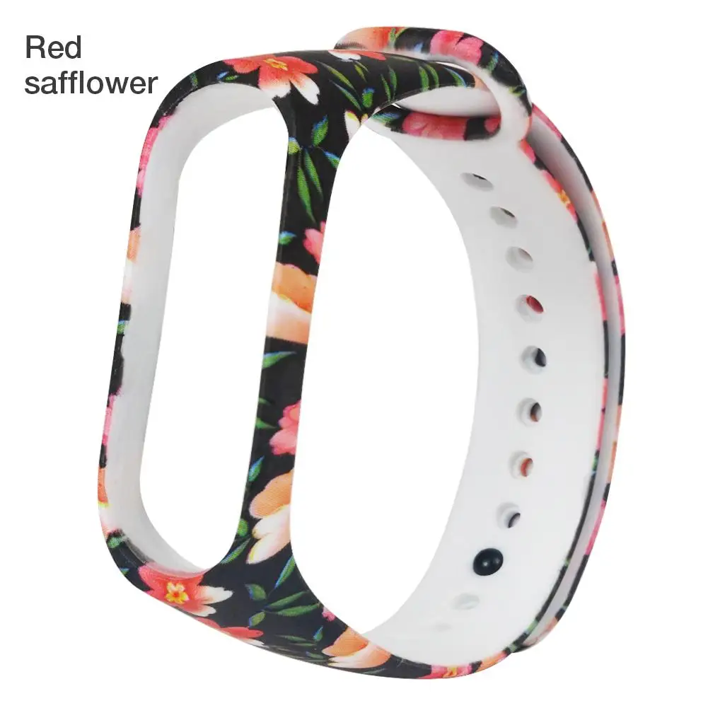 

Bracelet 4 Mi Band 4Painted Pattern Print Replacement Watch Silicone Wrist Strap Original For Xiaomi Bracelet Band 4/3 Strap