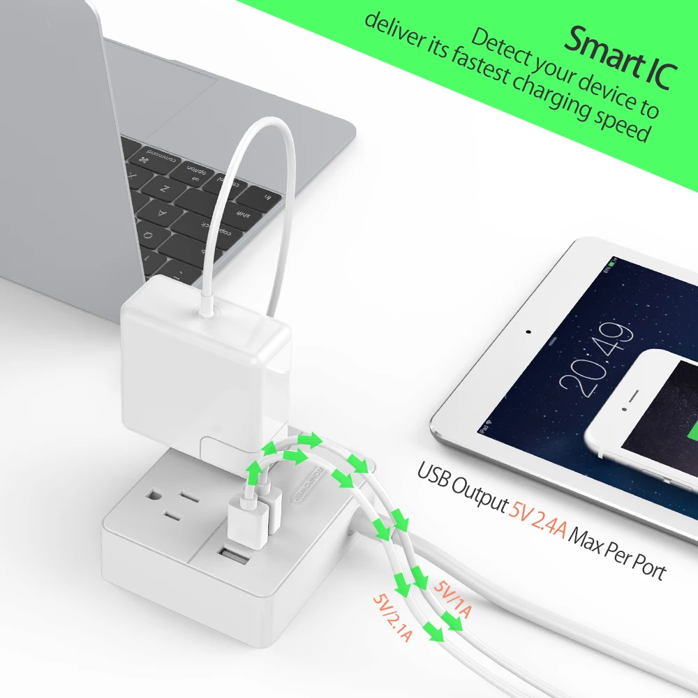 Ньтон Мощность OSP электрическая розетка USB полосы штепсельная вилка
