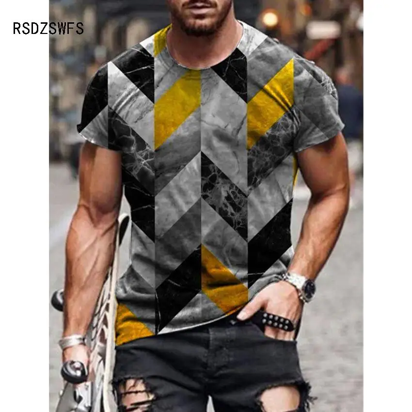 Tanie Modny brytyjski styl wydruku 3D T Shirt mężczyźni Street Retro